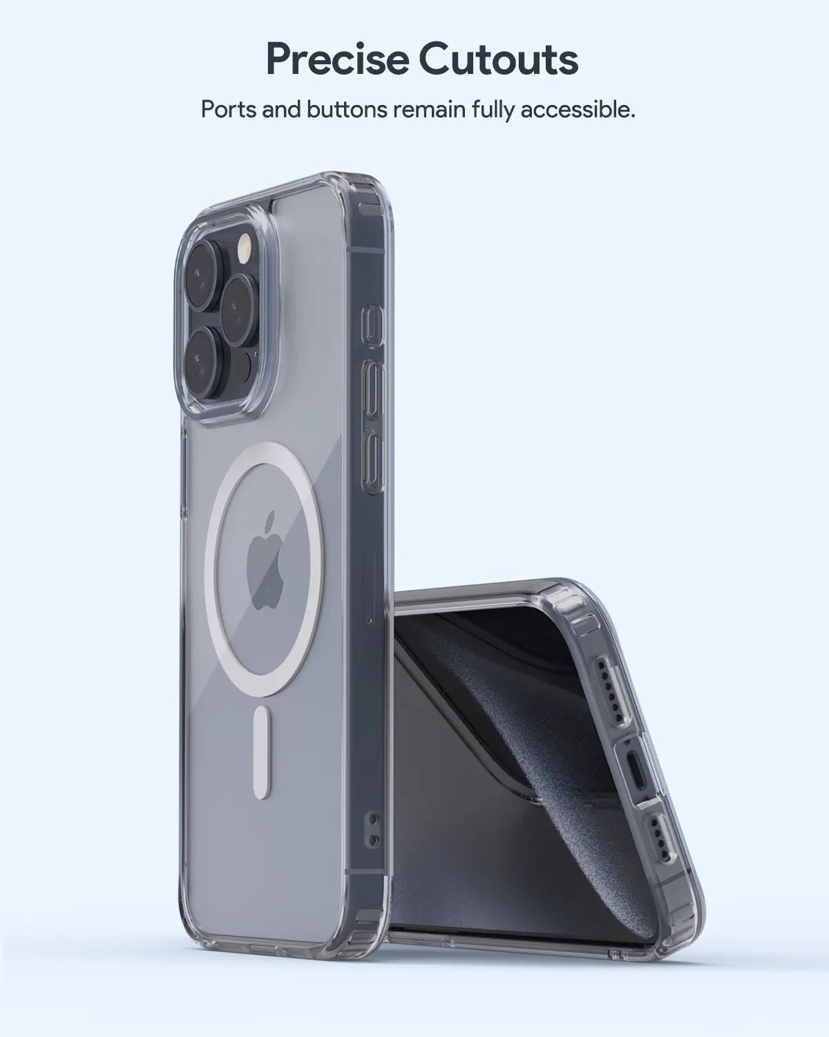Aukey-Clearview Magsafe iPhone 15 Pro Max Phone case /Transparent (TM10D)