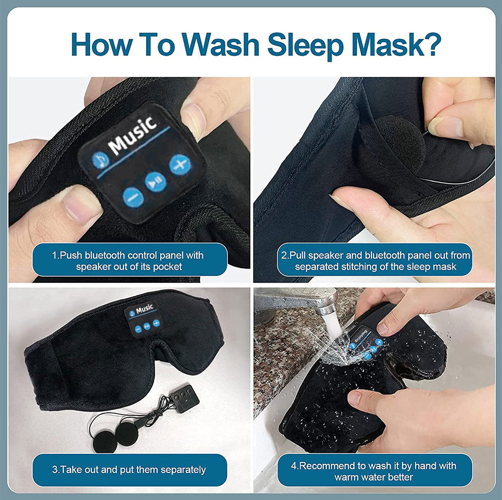 3D Bluetooth Sleep Mask with Wireless Headphones