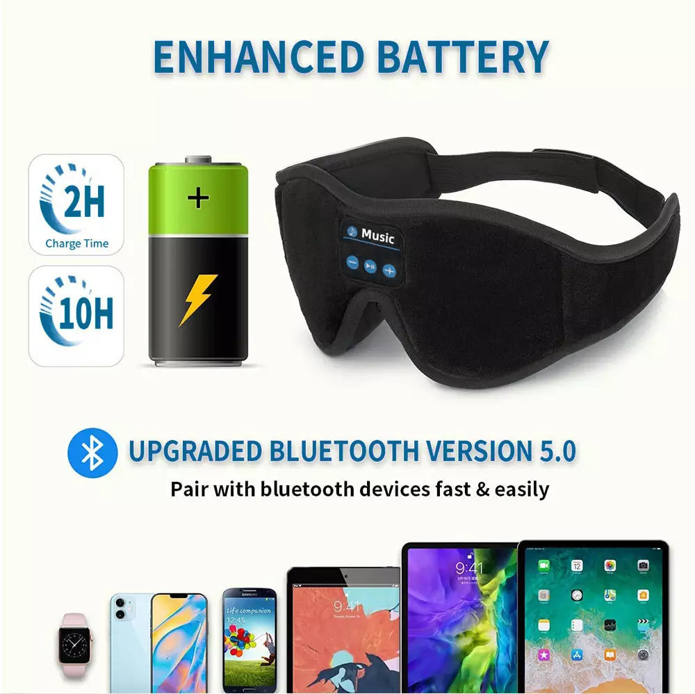 3D Bluetooth Sleep Mask with Wireless Headphones