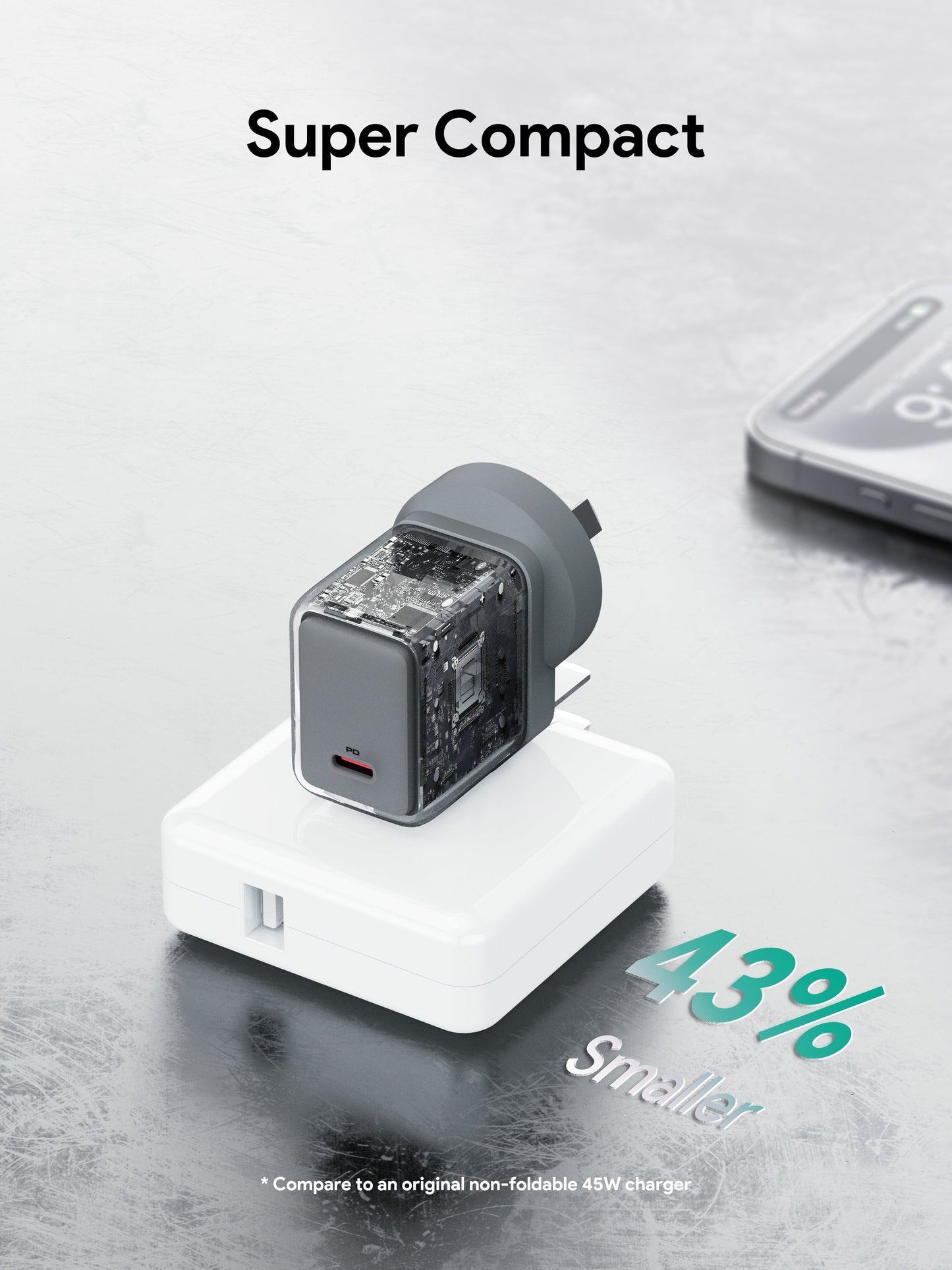 Aukey-Comet 45W PD Fast Wall Charger GaN USB-C