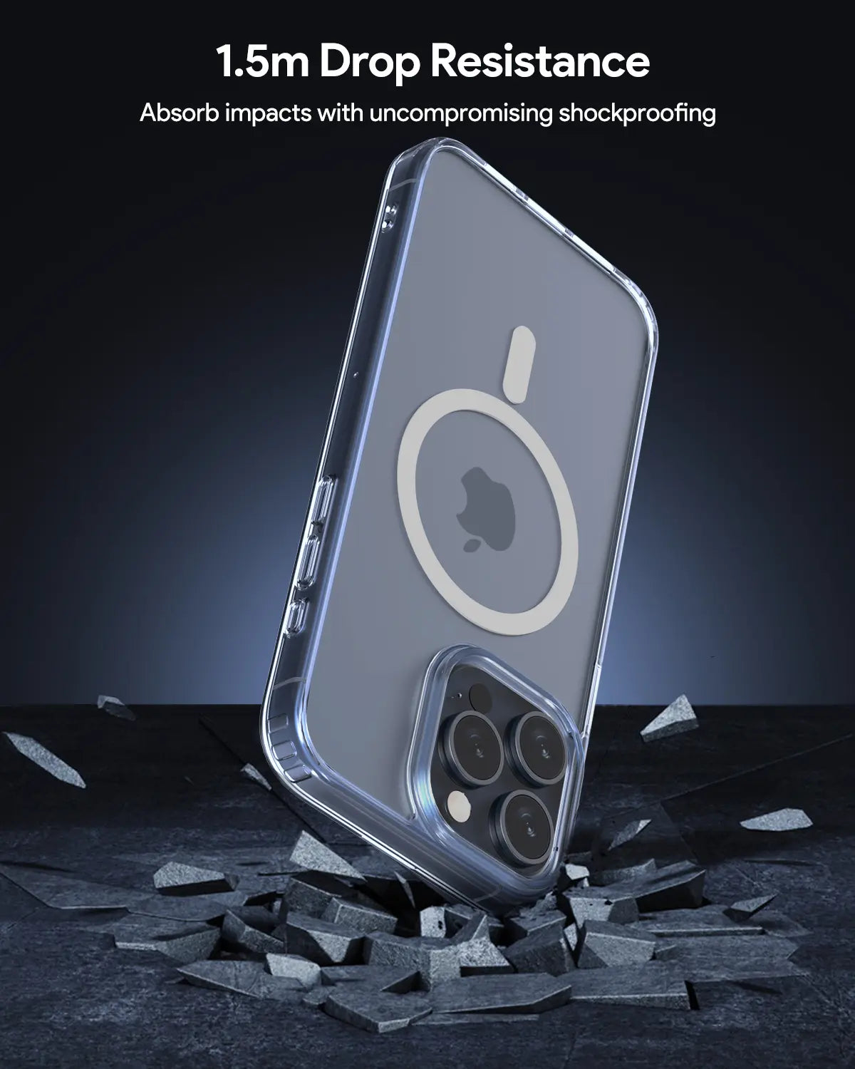 Aukey-Clearview Magsafe iPhone 15 Pro Max Phone case /Transparent (TM10D)
