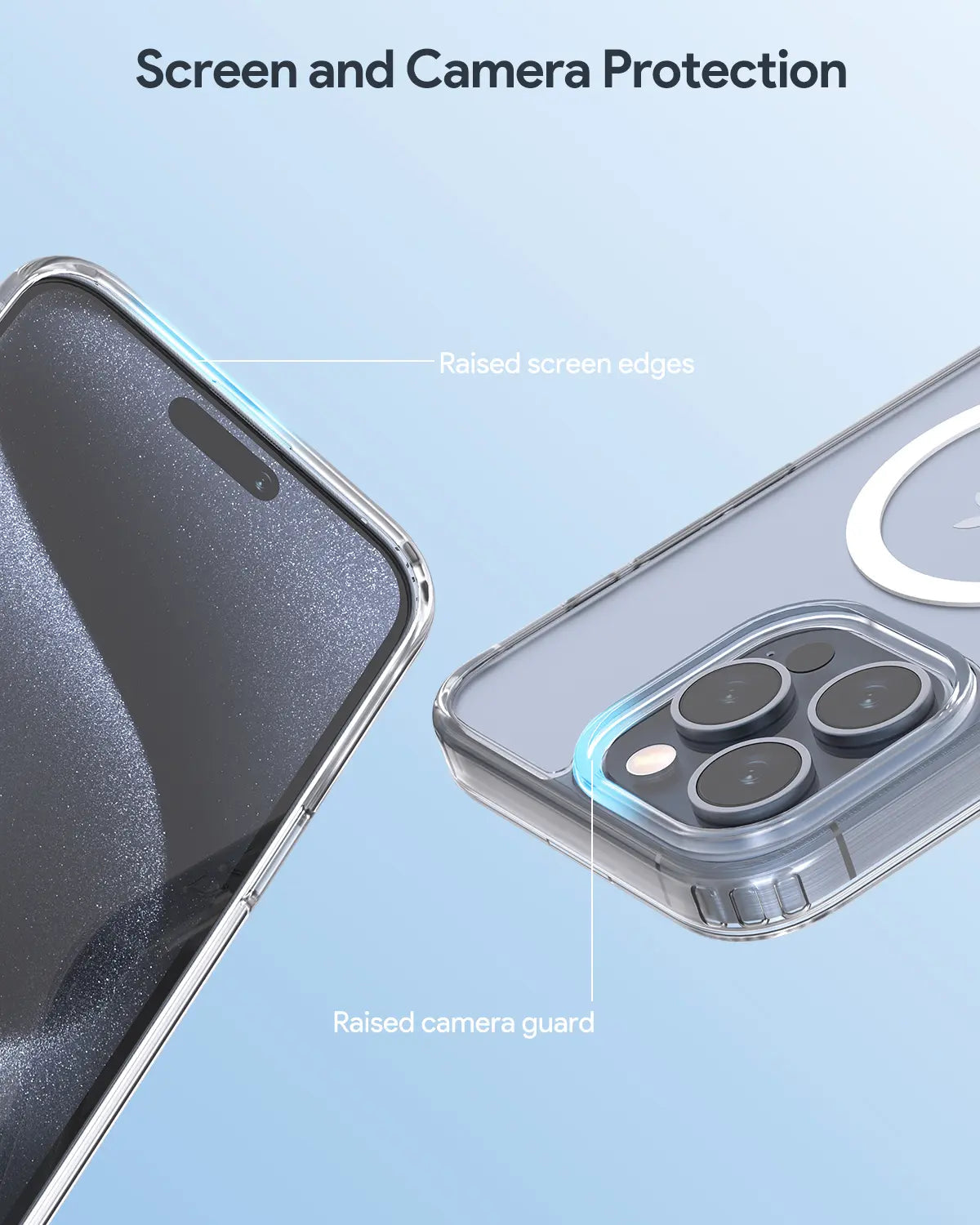 Aukey-Clearview Magsafe iPhone 15 Pro Max Phone case /Transparent (TM10D)
