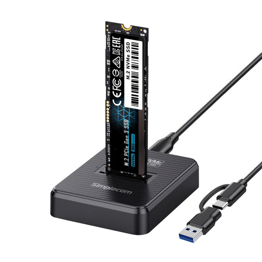 Simplecom-SD511 M.2 SSD Docking Station NVMe and SATA Dual Protocol USB 3.2 Gen 2 10Gbps